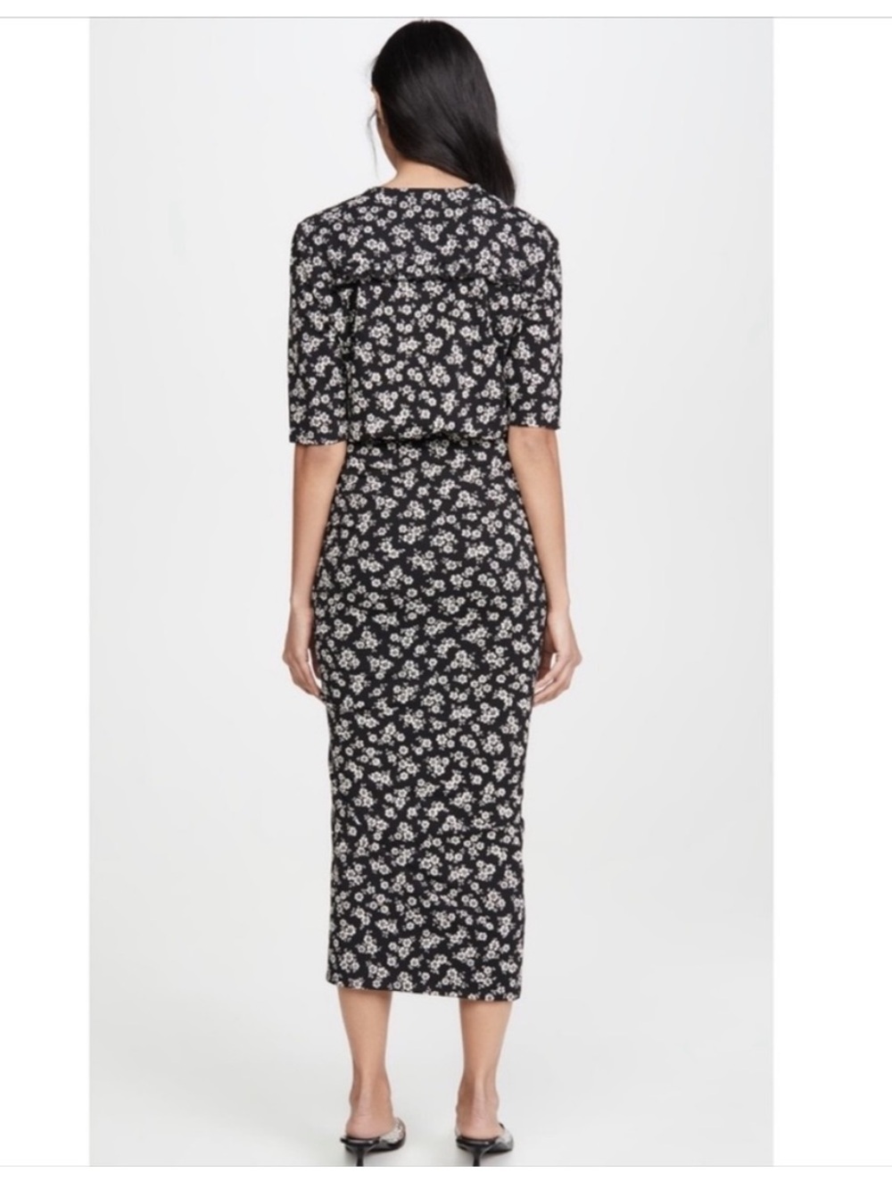 Veronica Beard Mariposa dress In Black and White Floral Size Small - Picture 15 of 16